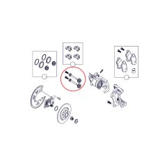 Guide Bolt, Brake Caliper FEBEST 2574-308R