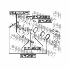 Brake Caliper Guide Bolt FEBEST 0274-J10UPF