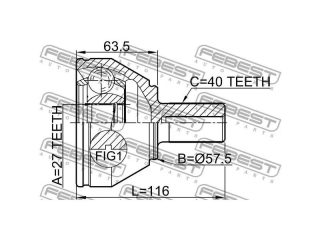 VOLVO Outer CV Joint, FEBEST 2910FLIIF image 2