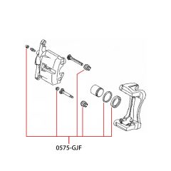 Mazda Brake Caliper Repair Kit FEBEST 0575GJF image 3