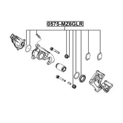 Mazda 6 Brake Caliper Repair Kit FEBEST 0575MZ6GLR