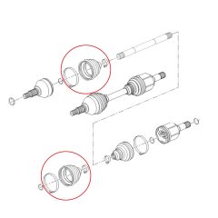 VOLVO Outer CV Joint Boot Kit FEBEST 2117PCA223 image 3