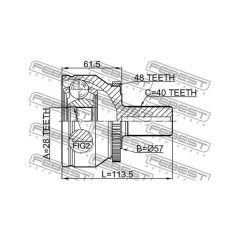 XC90 OUTER CV Joint Kit, FEBEST image 2