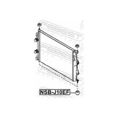 NISSAN Radiator Mounting FEBEST NSBJ10EF