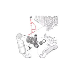 PEUGEOT Genuine Turbo Oil Feed Line 037956 