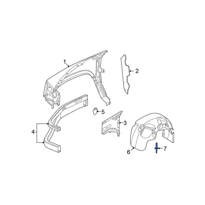 JEEP Front Fender Liner Rivet MOPAR 06500911