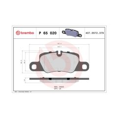 BREMBO Brake pad PORSCHE 911, PANAMERA 97035294905 image 2