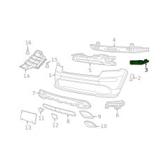 JEEP GRAND CHEROKEE IV (WK2) 2014 - 2017 Bumper Bracket  68223469AA image 2