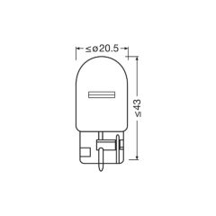 Bulb Indicator OSRAM  W21W 12V 21W