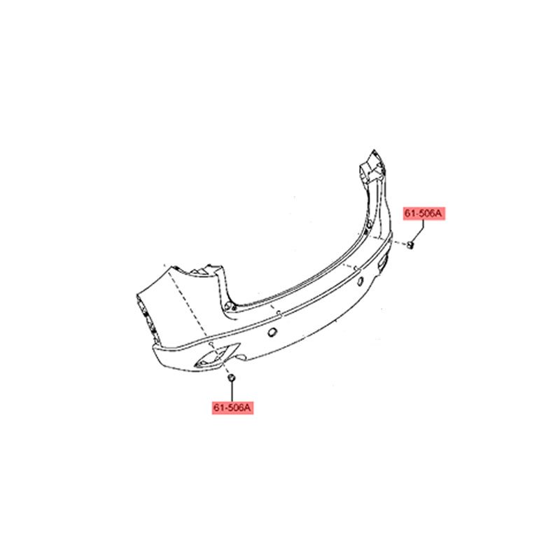 MAZDA Parking Aid Sensor Housing KD4767UC5A64
