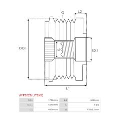 Alternator Freewheel Clutch AS-PL AFP3029 image 3