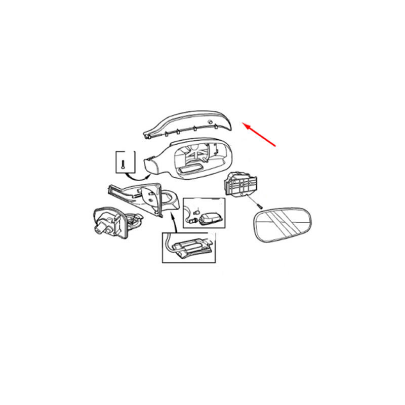 VOLVO S60 I Side Mirror Cover RH 9187601 - Image 2